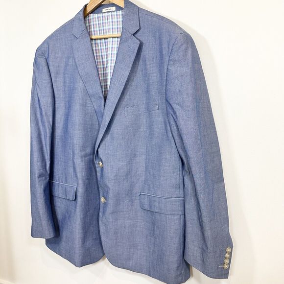 Southern Pines XL Blue Sport Coat Two Button Jacket 100% Cotton Easter Men’s - Picture 2 of 16